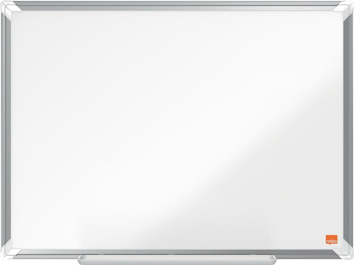 Nobo premium plus magnetisch whiteboard emaille - met pennengoot - inclusief whiteboard marker - 600x450mm