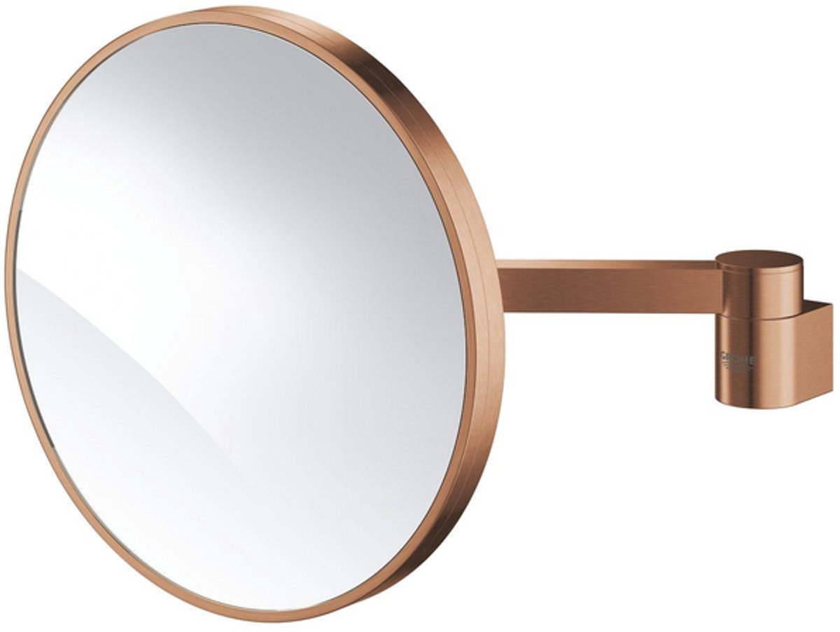 Specchio da barba Grohe Selection 7x ingranditore spazzolato tramonto caldo