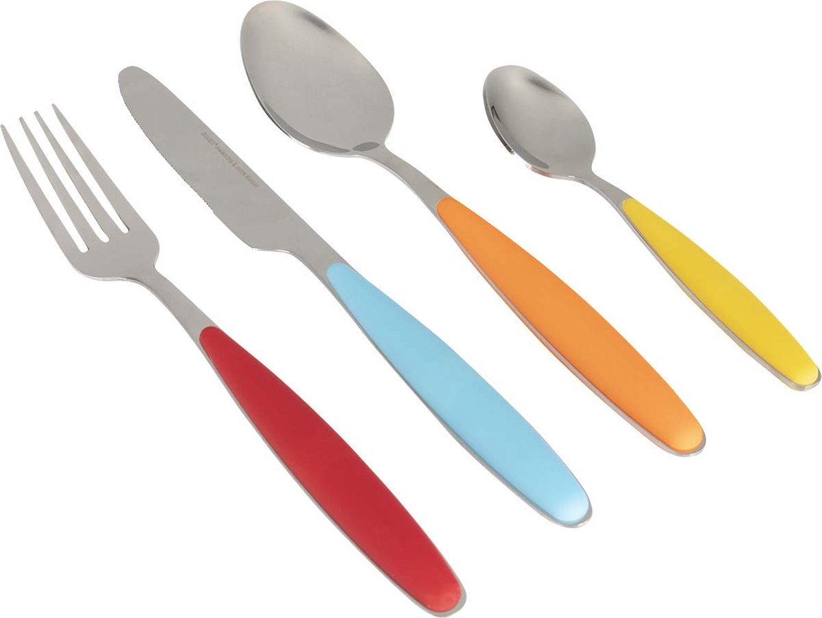 Posate Gimex linea colore - arcobaleno - 16 pezzi