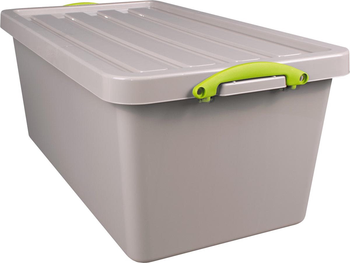 Really useful box recycled opbergdoos 82 l, nestbaar, grijs 3 stuks