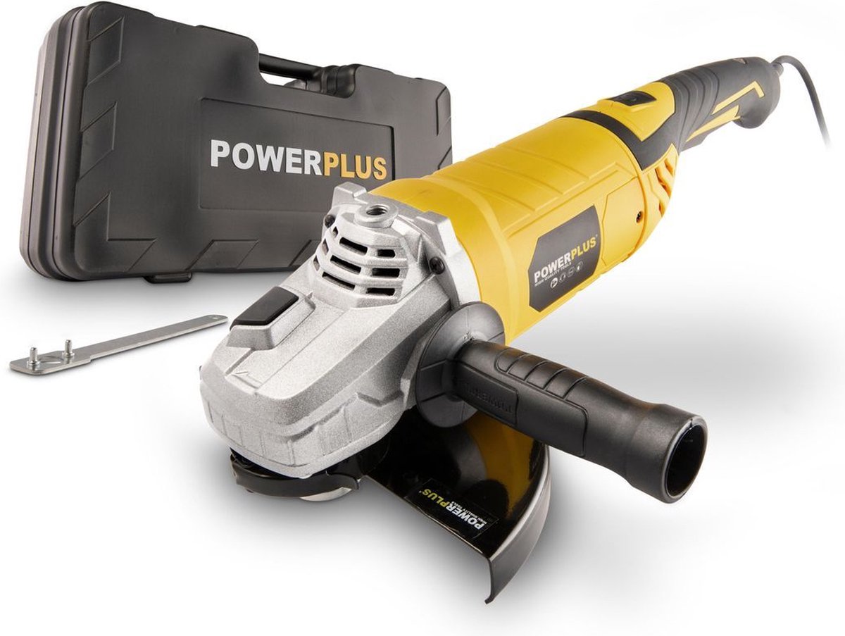Amoladora angular eléctrica powerplus powx0618 - amoladora 2500w - disco abrasivo 230mm ᴓ, herramienta eléctrica compacta