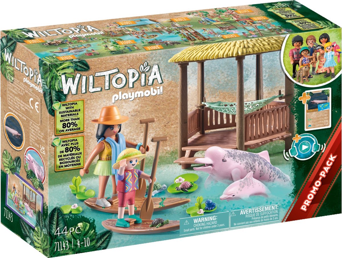 Playmobil Wiltopia Paddling Tour con il fiume Dolphins 71143