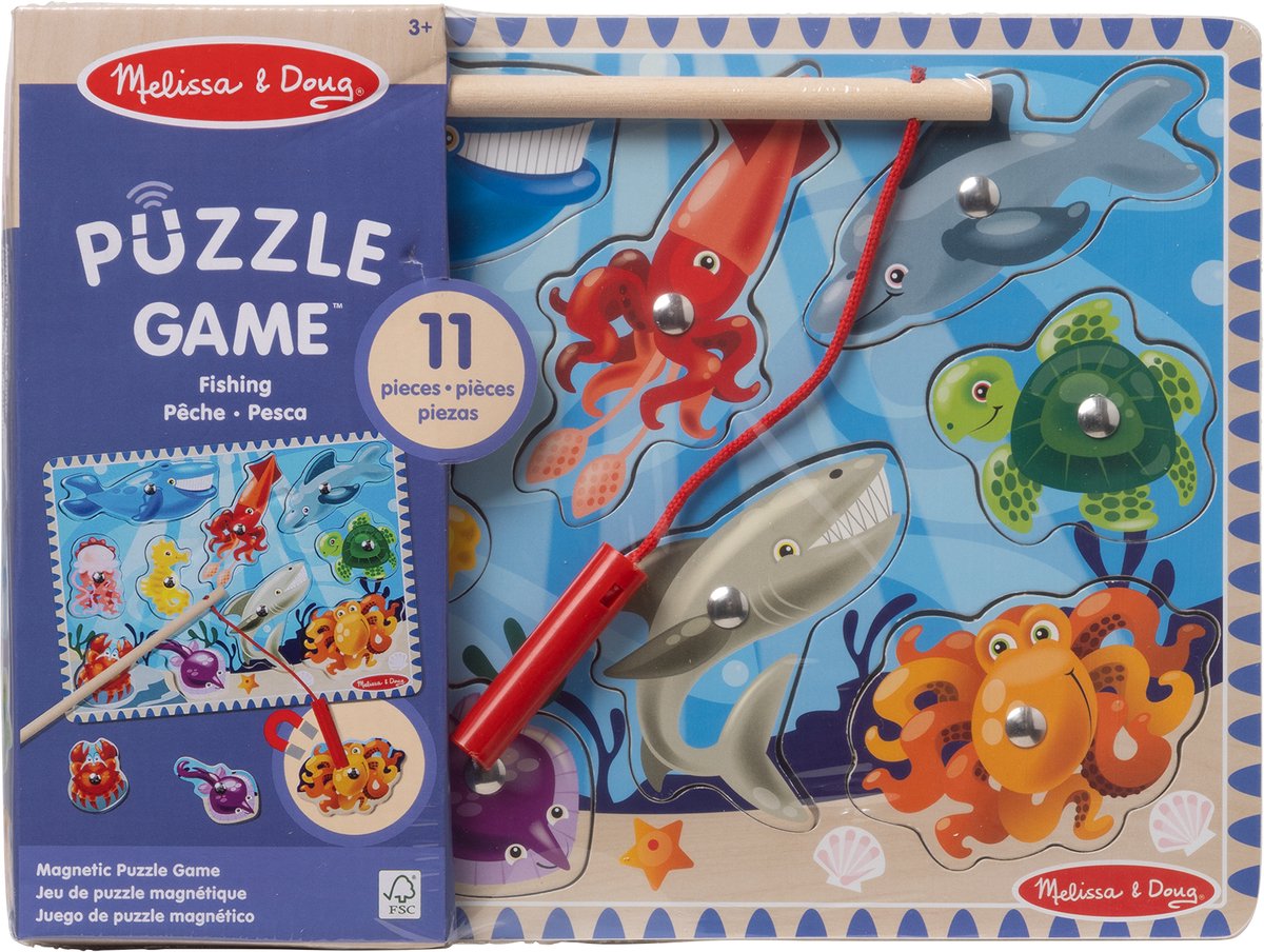 Melissa Doug - gioco di pesca in legno - 10 pezzi