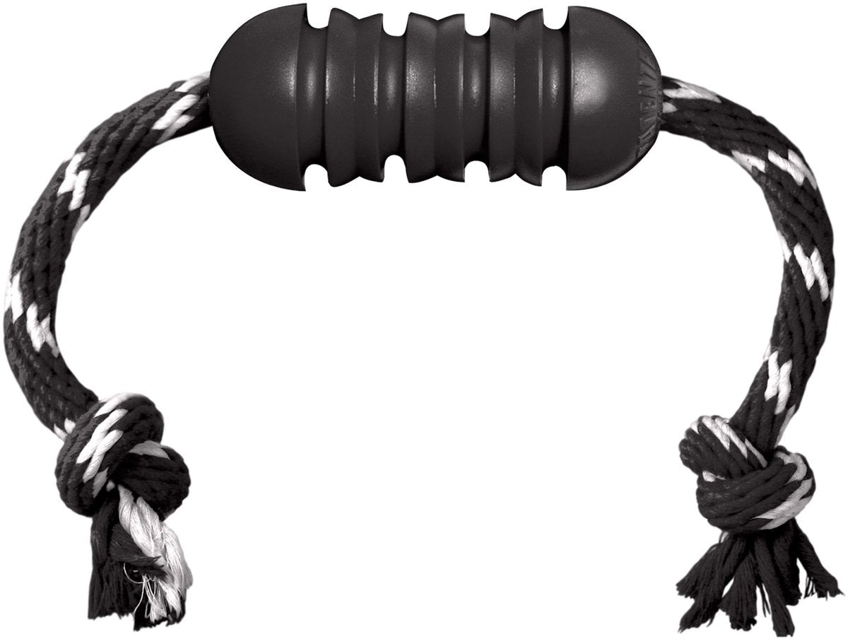 Kong Extreme Dental con cuerda de blanco negro