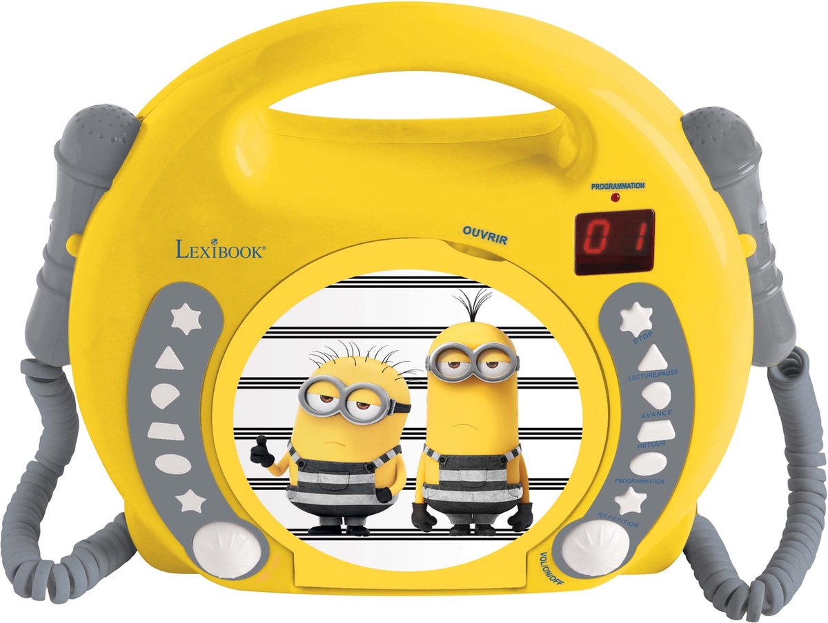 Lettore CD portatile Lexibook the Minions con 2 microfoni sing-along