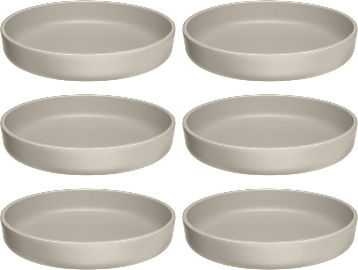 Plato Leonardo roma hondo 20cm beige - set 6