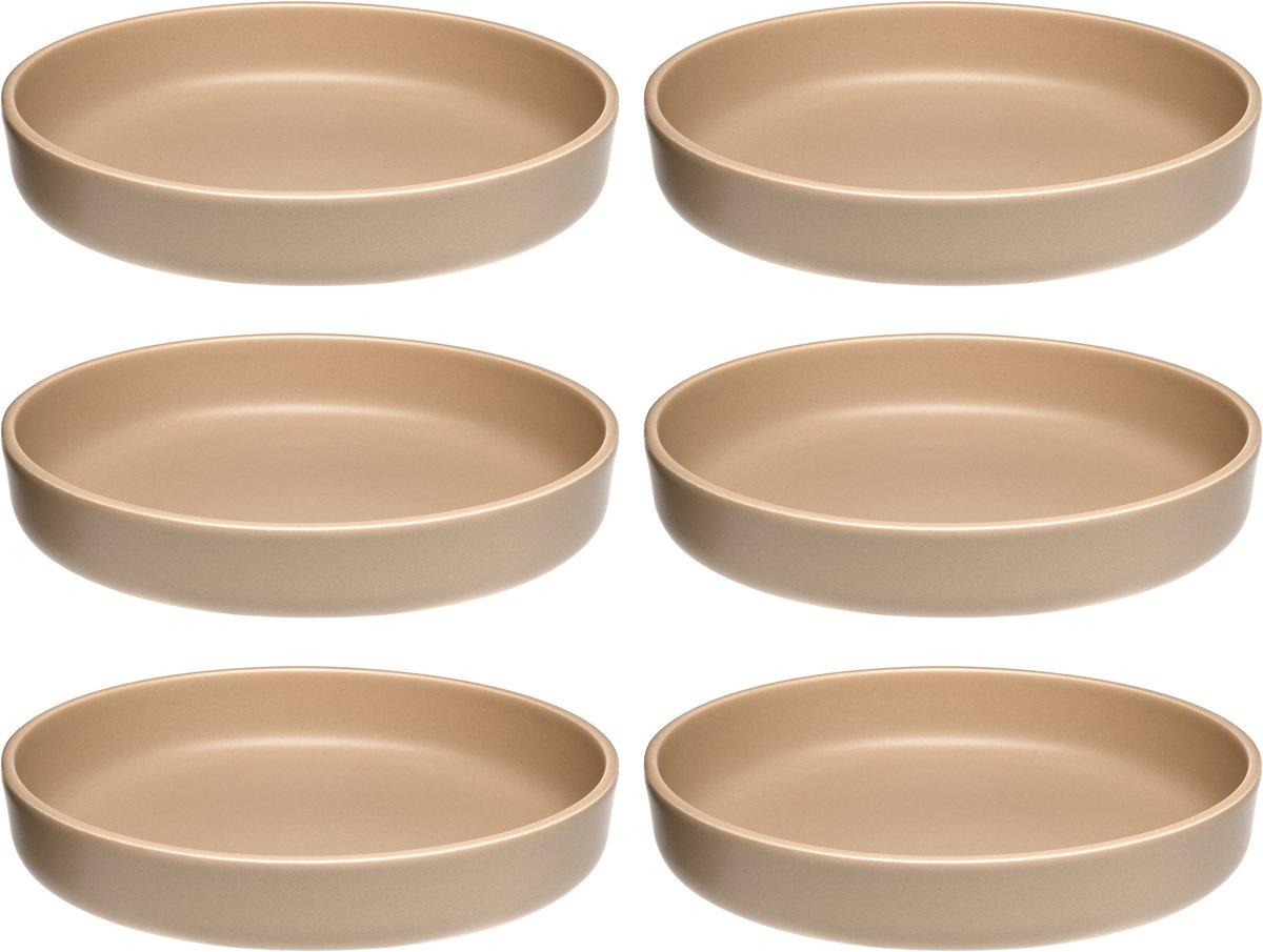 Plato Leonardo roma hondo 20cm albaricoque - set 6