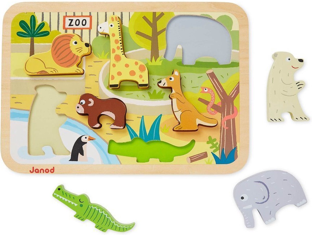 Janod - puzzle grosso - animali dello zoo