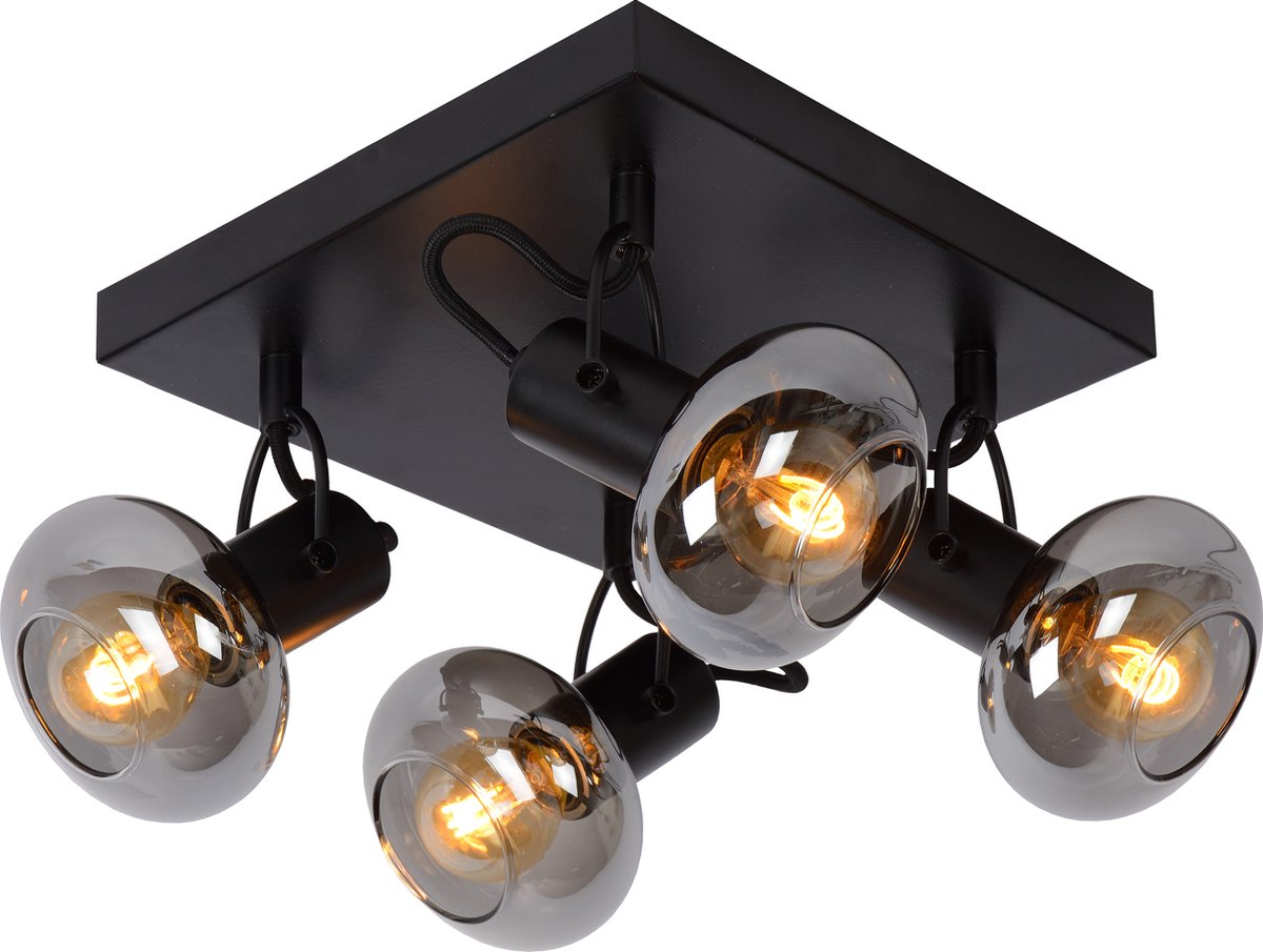 Lucide madee - faretto da soffitto (lampada da soffitto) - 4xe14 - nero