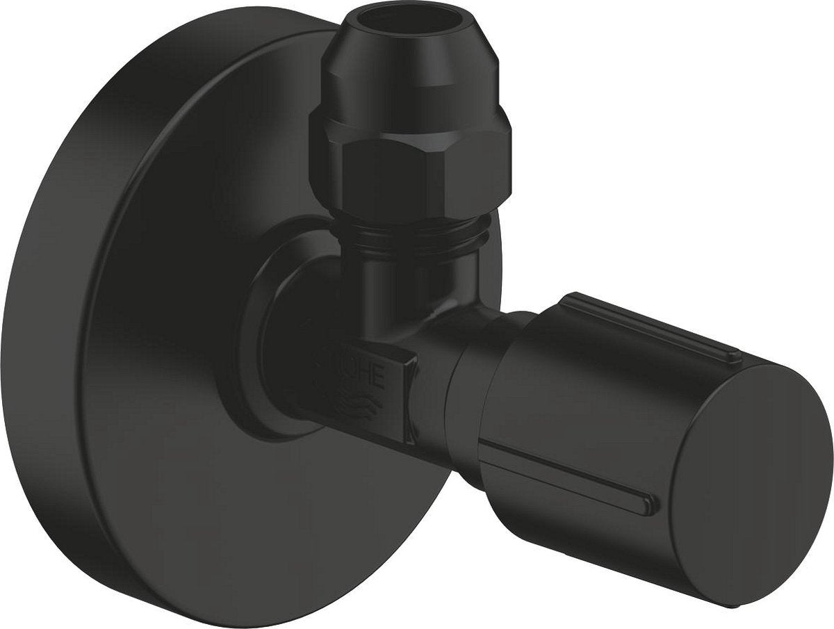 Rubinetto angolare Grohe 1/2 x 3/8 nero opaco