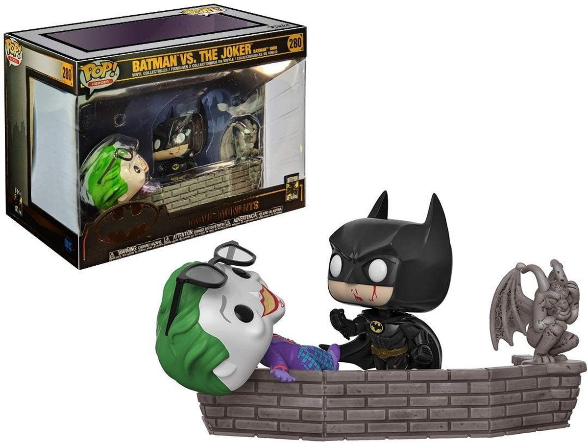 ¡Funko pop! momento de la película: batman 80th batman y joker #280 - figura coleccionable