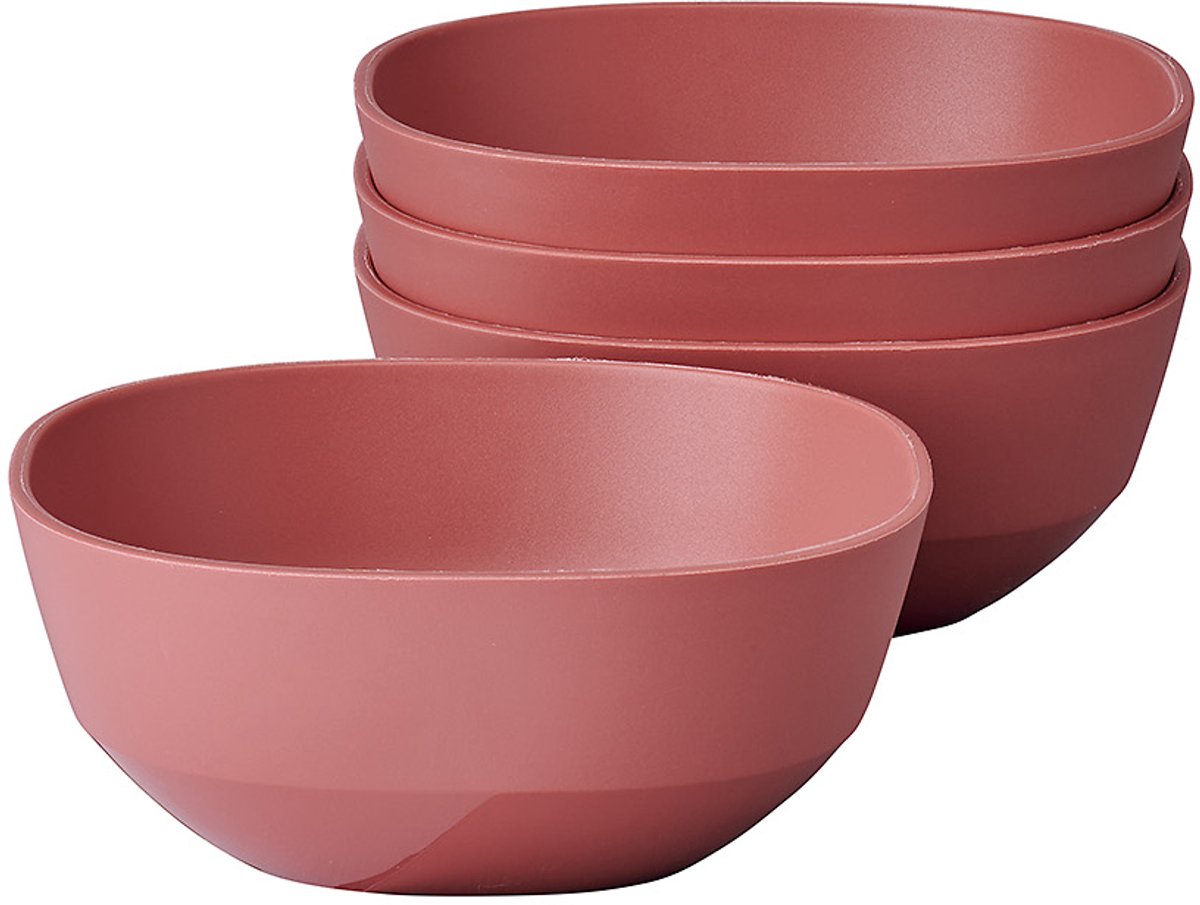 Cuenco para servir Mepal silueta - 4x 250 ml - ensaladera - malva intenso