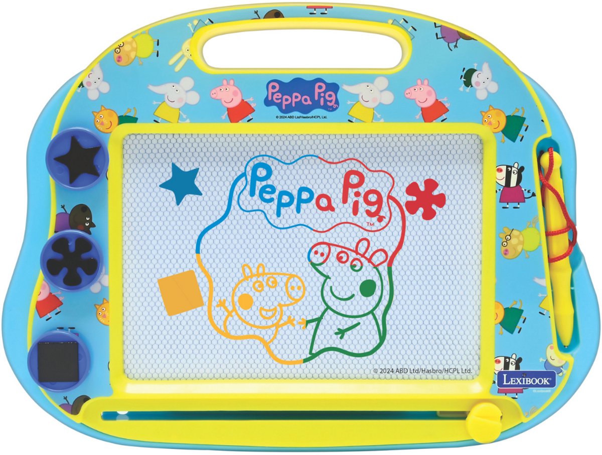 Lexibook magnetisch meerkleurig tekenbord peppa pig met accessoires a5 formaat