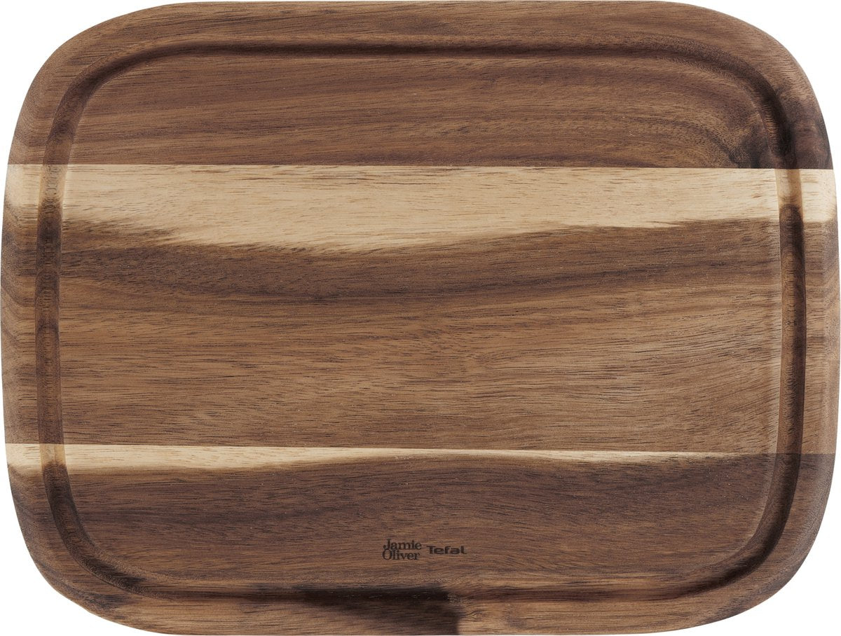 Tagliere in legno Jamie Oliver by Tefal - 28x21,5x2 cm - piccolo - resistente - antibatterico