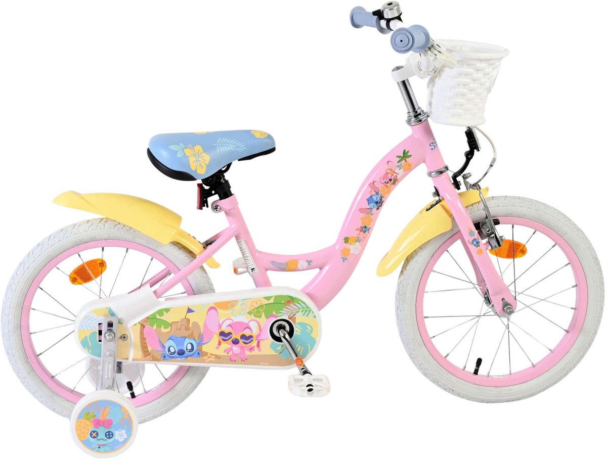 Disney Stitch per bambini in bicicletta - Girls - 16 pollici - Cream Coral Blue