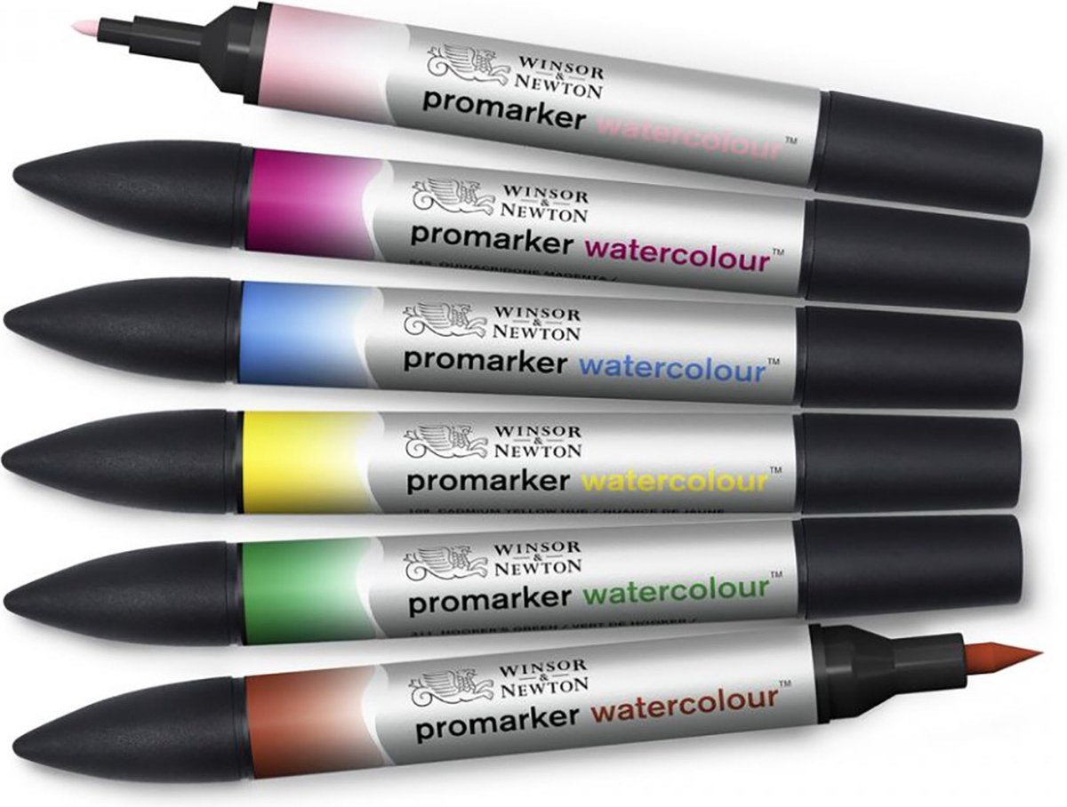Pennarello acquerellabile Winsor Newton - set pennarelli - toni floreali - 6 pezzi