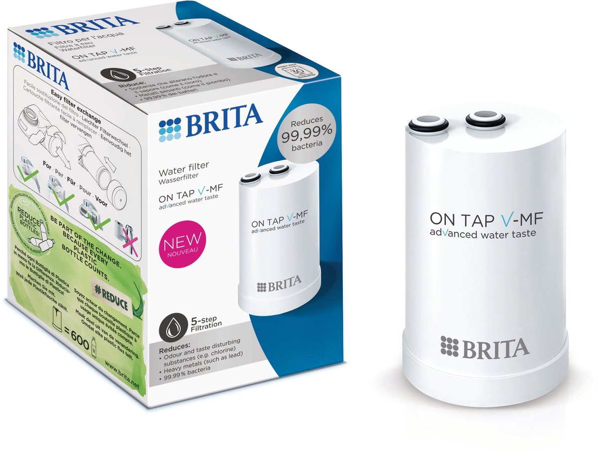 Brita on tap v-filter - 1 filter (600l) - puur drinkwater, vermindert bacteriën, chloor lood