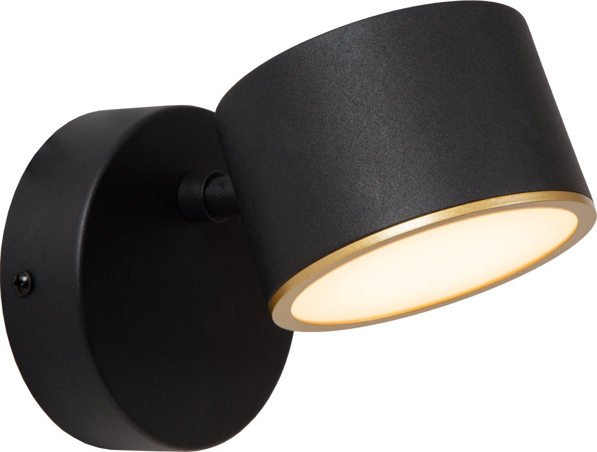 Lucide gian - aplique - LED regulable - 1x9w 2700k - negro