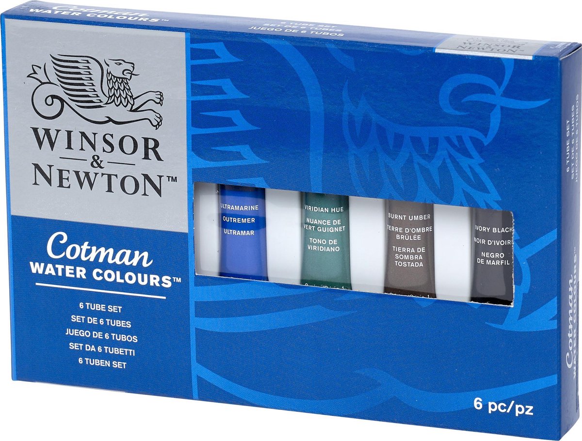 Winsor Newton Cotman set di acquerelli 6 tubi da 8 ml