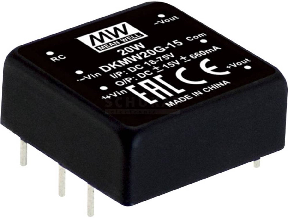 MW significa bien dkmw20g-15 módulo convertidor dc dc 830 ma 20 w número de salidas: 2 x contenido 1 pieza(s)