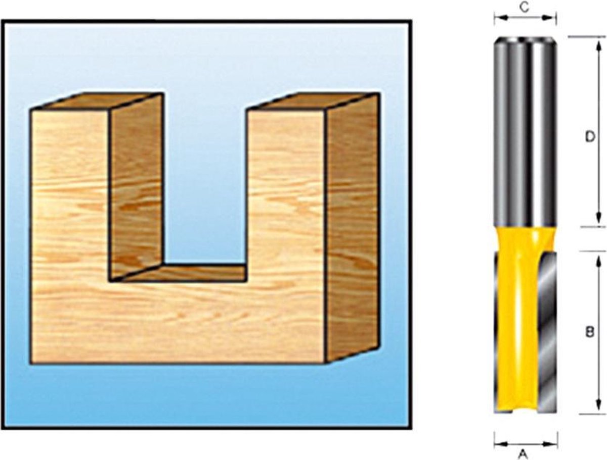 Accessori Makita fresa per scanalature hm 12mm s12 - d-10394