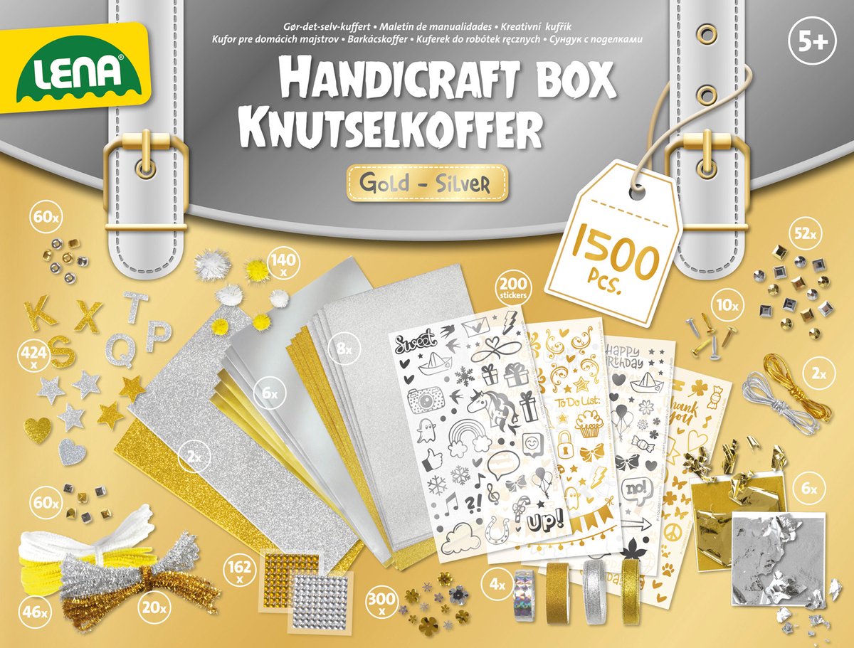 Lena creative jumbo craft case oro plata 1500 piezas