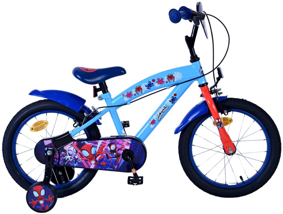 Spidey y sus increíbles amigos Spidey Children's Bike Boys de 16 pulgadas Blue dos manos de la mano