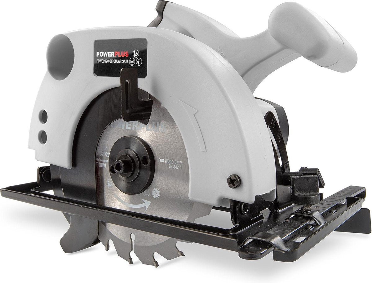 Sierra circular eléctrica powerplus powc2020 - herramienta compacta 800w, ø140mm - guía lateral - con 1 acc.