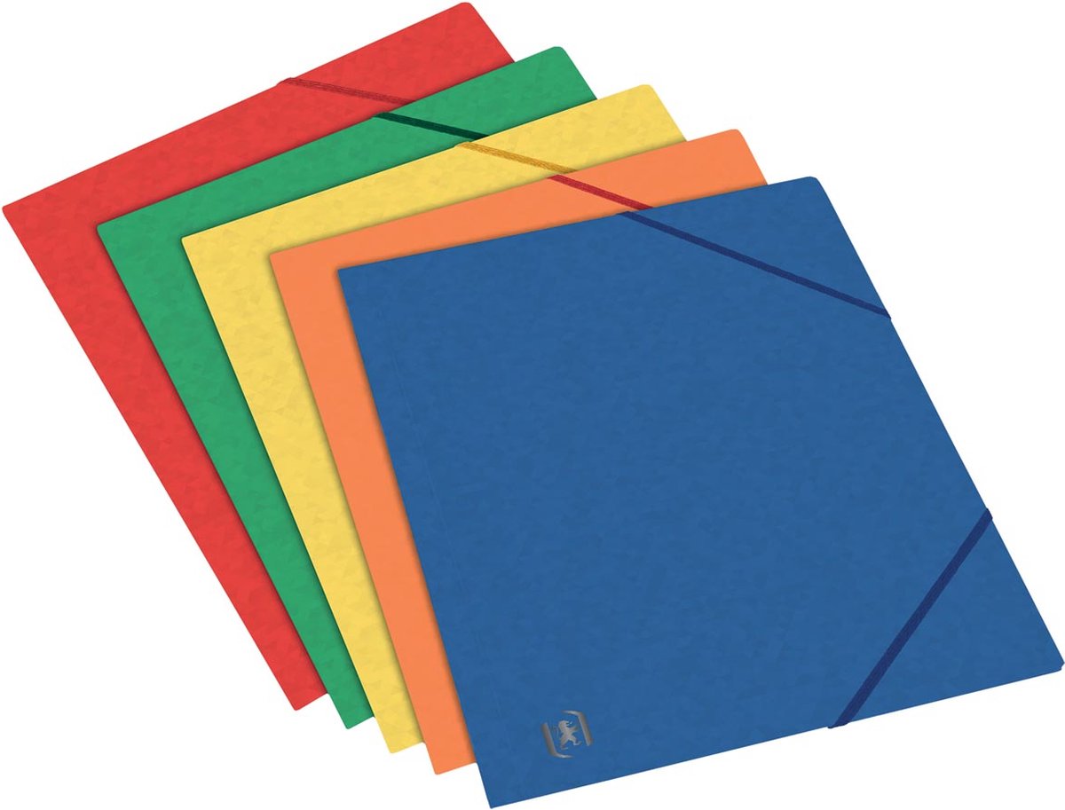 Oxford top file+ elastomap, voor ft a5, geassorteerde kleuren 50 stuks