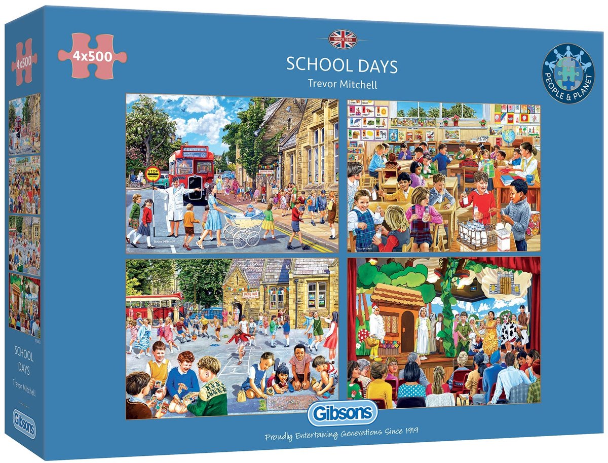 Gibsons - school days (di trevor mitchell) - 4×500 pezzi 48×34 cm (l×a) - puzzle per adulti