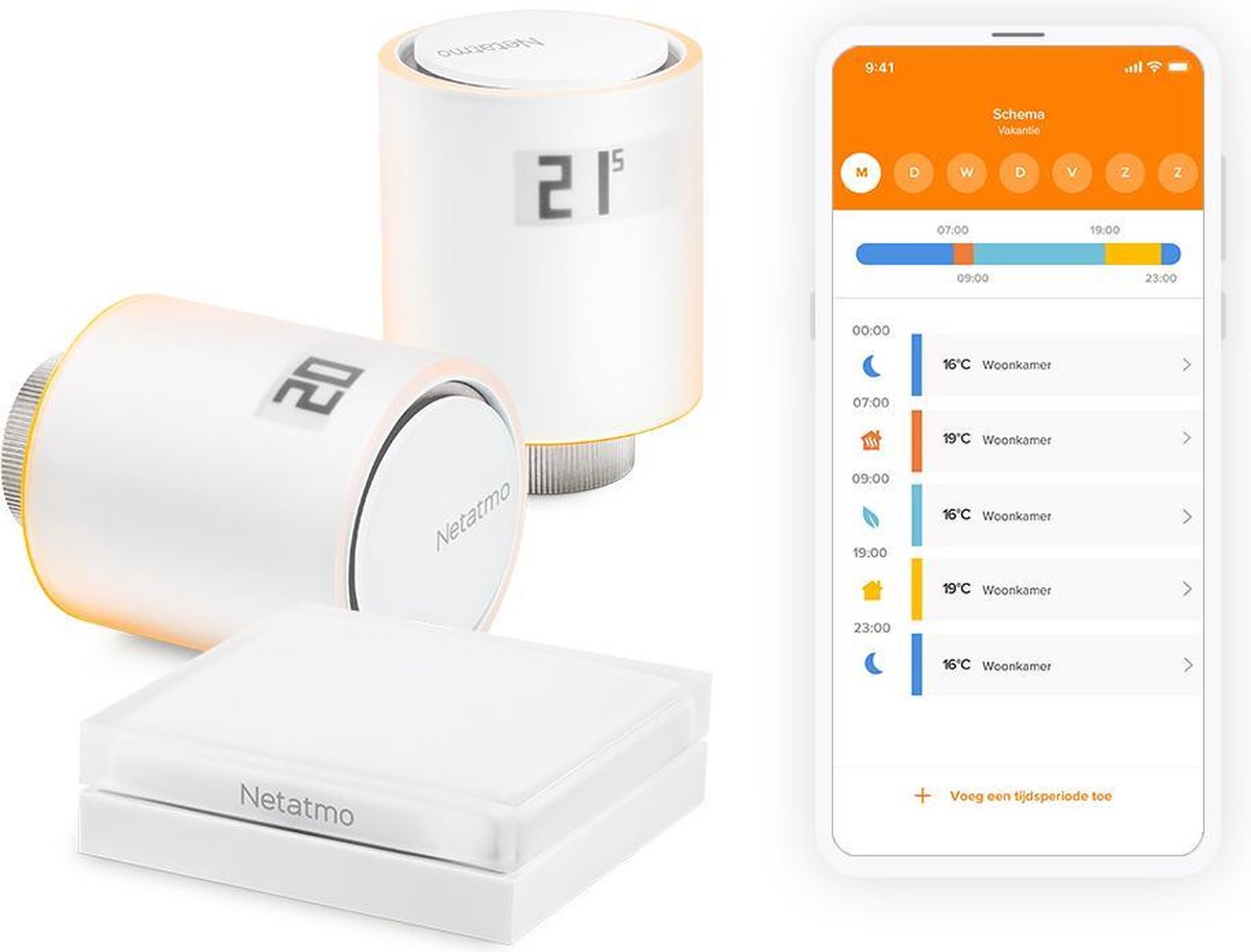 Starter pack multi stanza con manopola intelligente per radiatore Netatmo - 2 manopole termostatiche intelligenti - funziona con Google Home Apple Home Kit