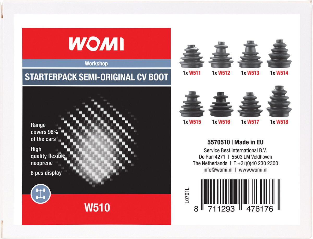 Womi w510 starter pack tapa eje semi original 8 piezas