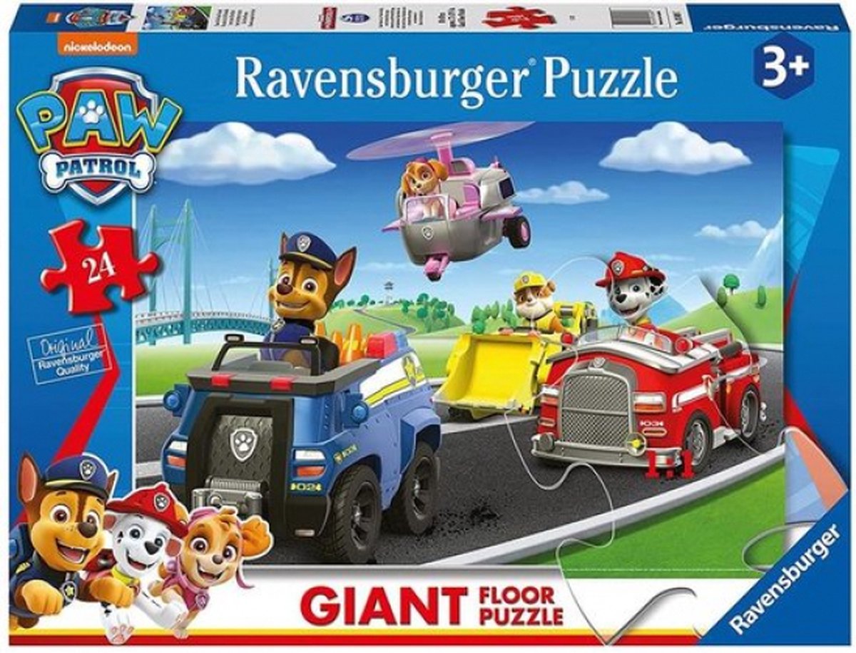 Ravensburger - Puzzle da pavimento grande Paw Patrol - 24 pezzi