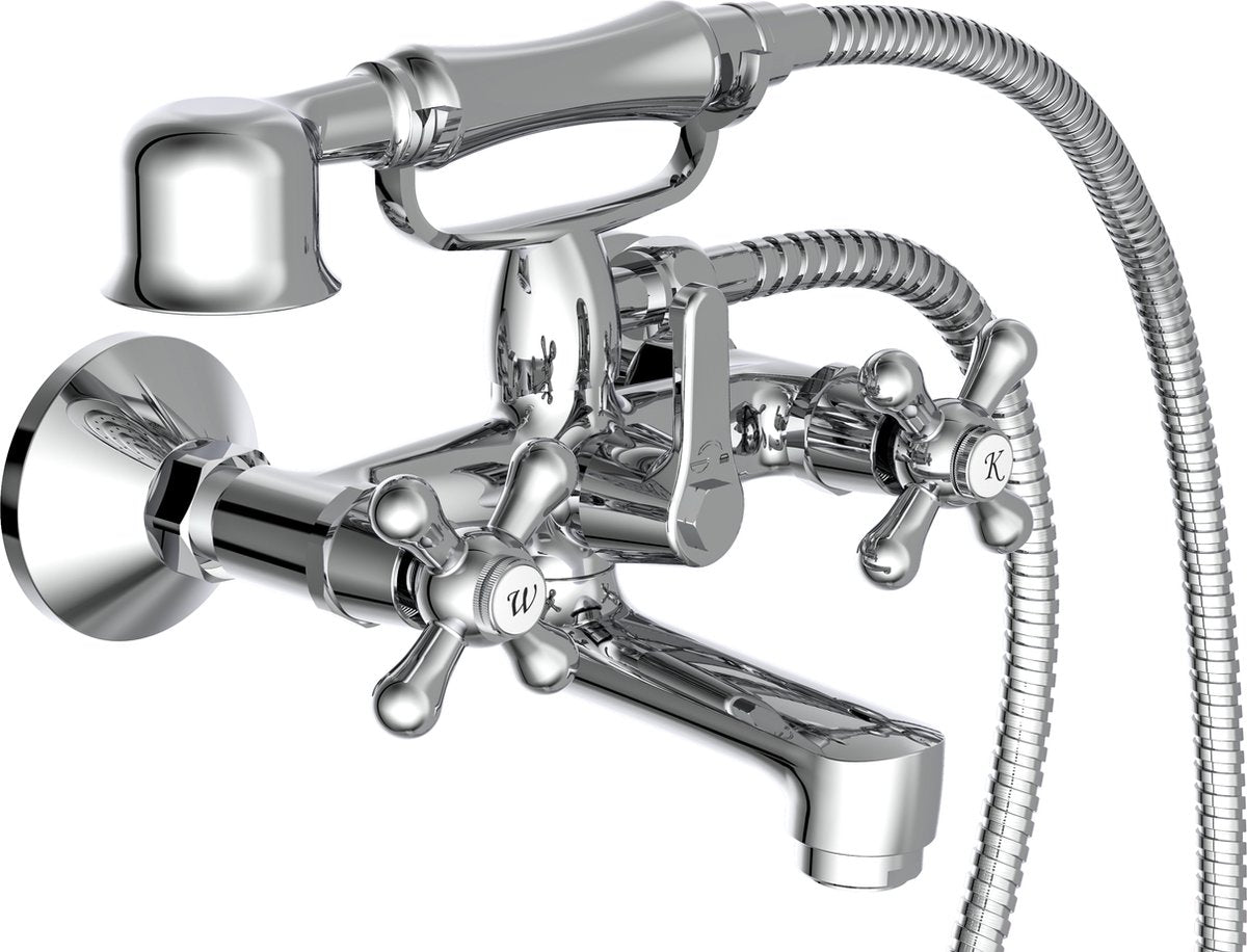 Schütte Schütte Bathmeng Crane Due bottoni con doccia a mano ogni cromo