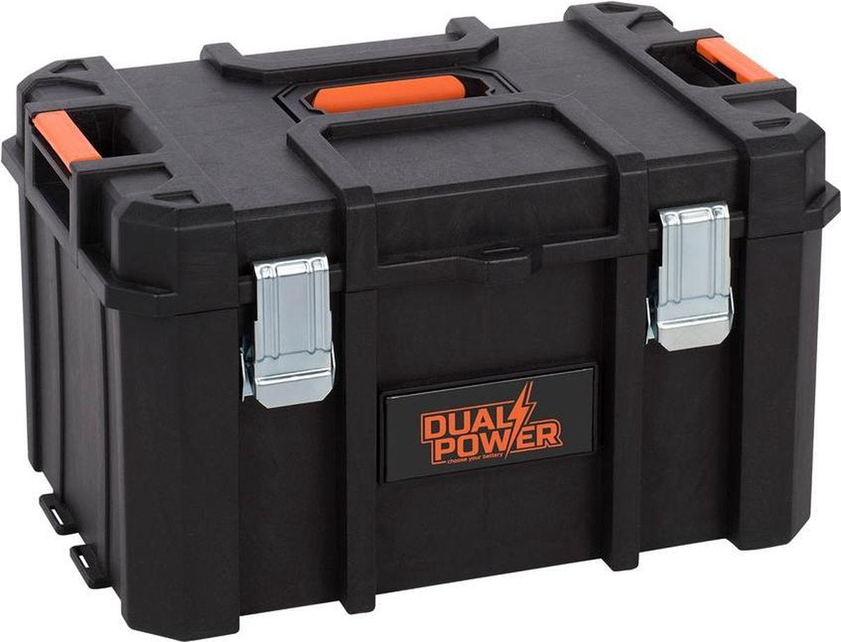 Powerplus dual power gereedschapskist powdptb02 - groot formaat - b37,1xl52,8xh28,4 cm- gereedschap