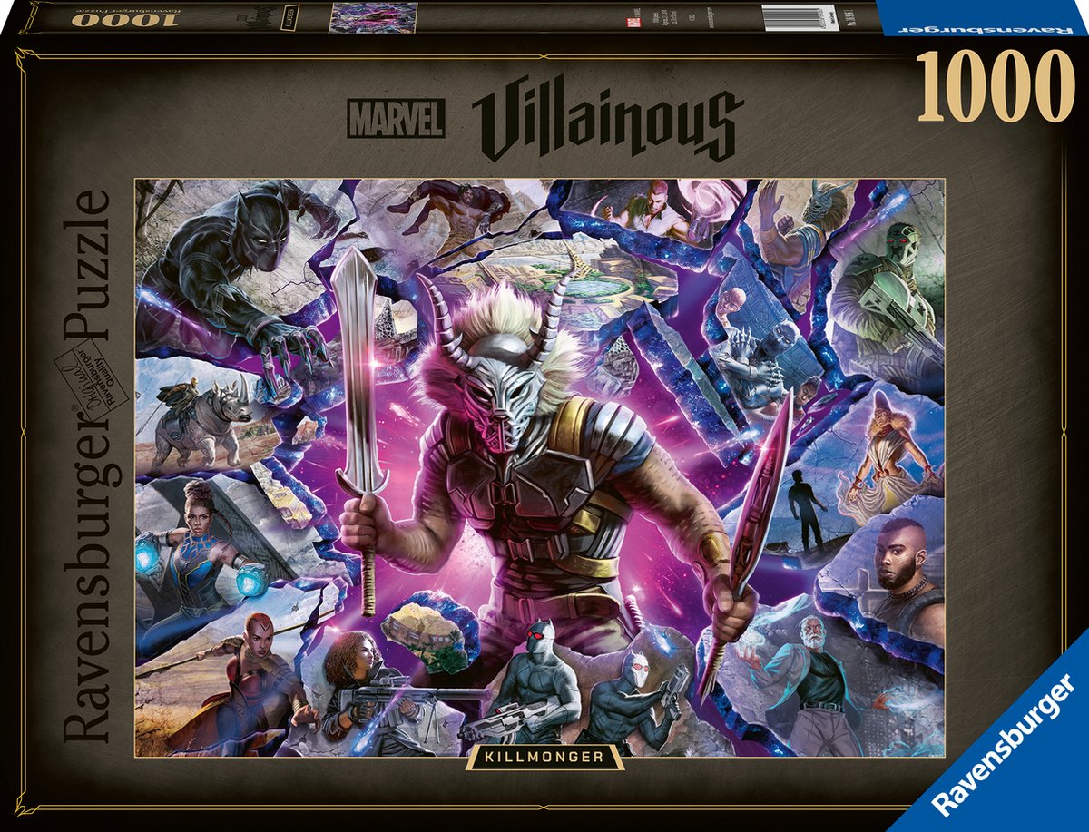 Ravensburger Puzzle Marvel Villainous: Killmonger - Puzzle - 1000 Pezzi