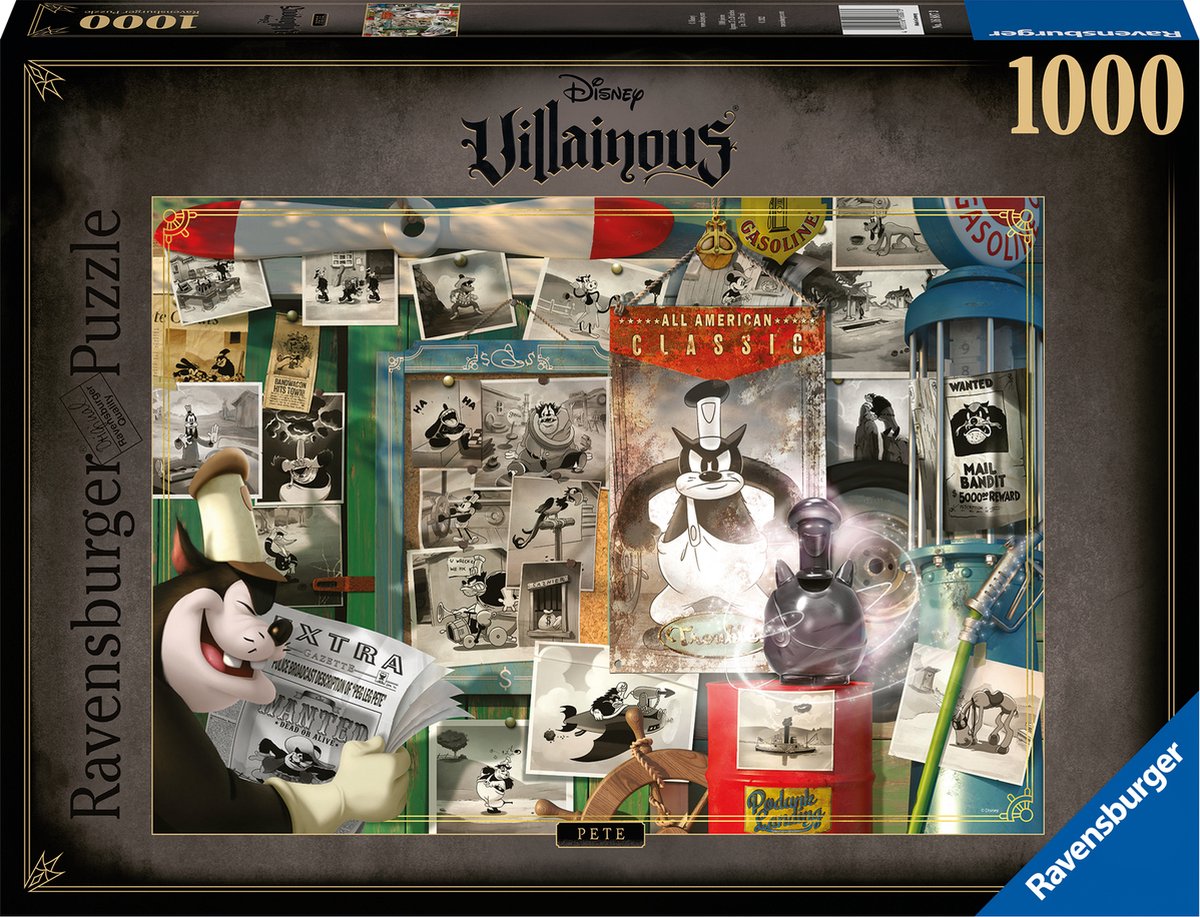 Puzzle Ravensburger villainous pete - puzzle - 1000 pezzi