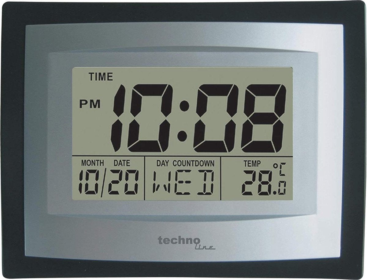 Reloj de pared digital Technoline - fecha - temperatura - función de alarma - ws 8004