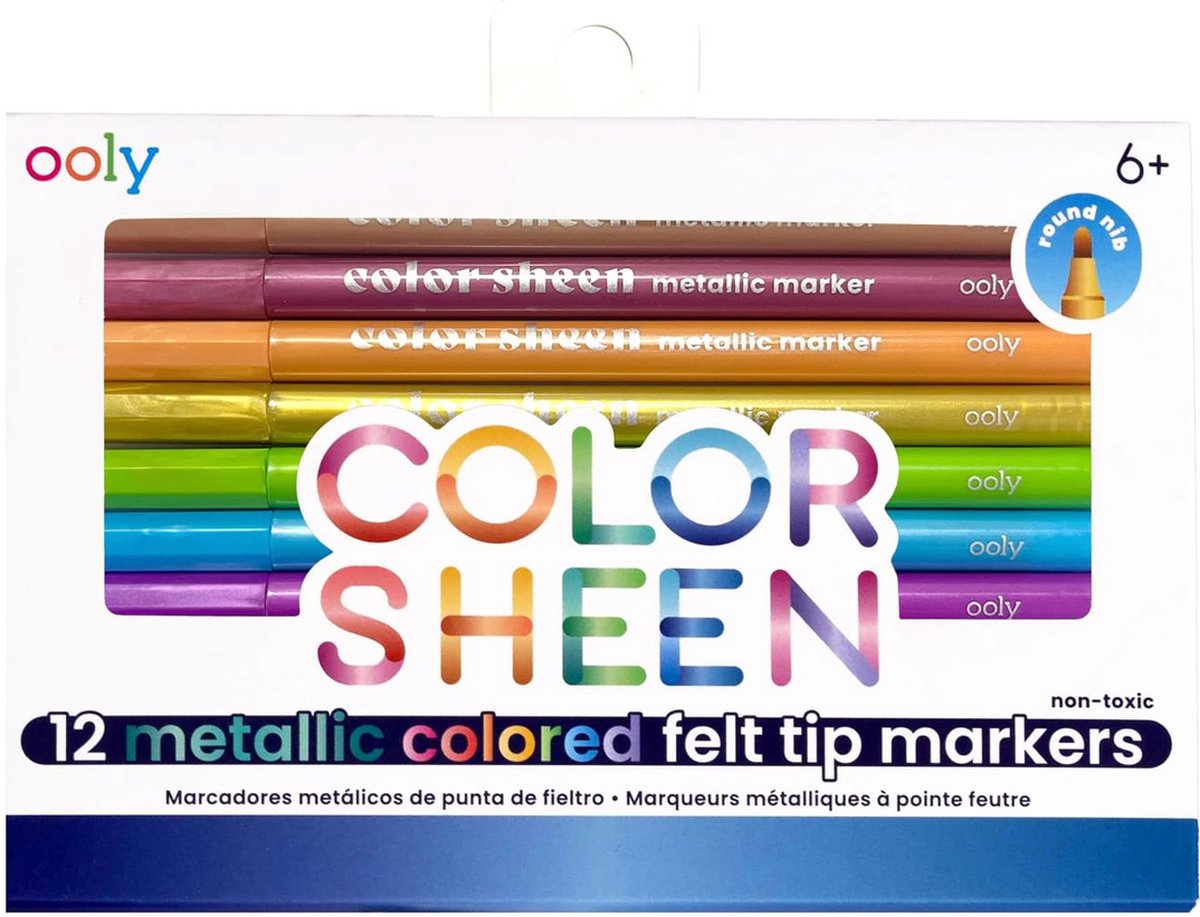Ooly - lucentezza del colore - pennarelli metallici - 12 pezzi
