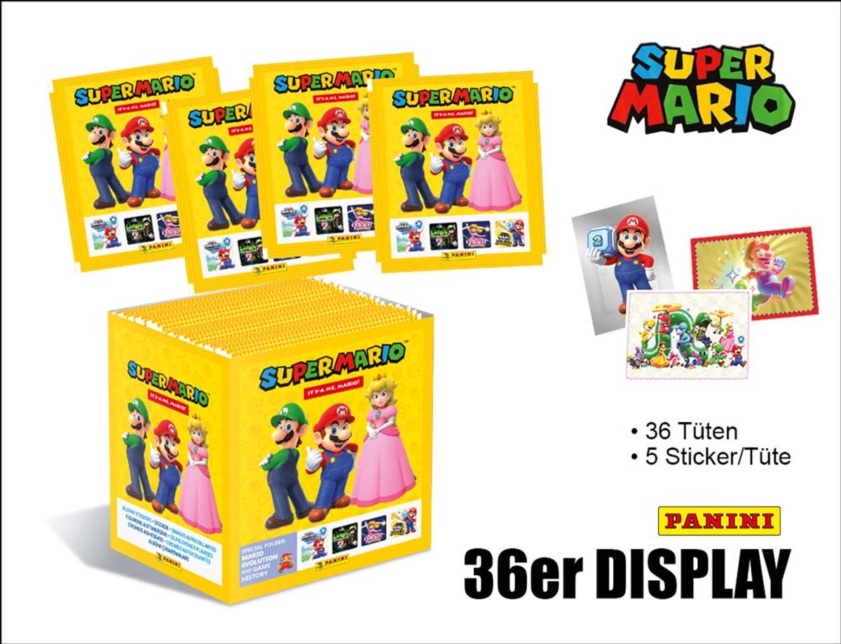 Caja de pegatinas Panini super mario 2 (36) cromos