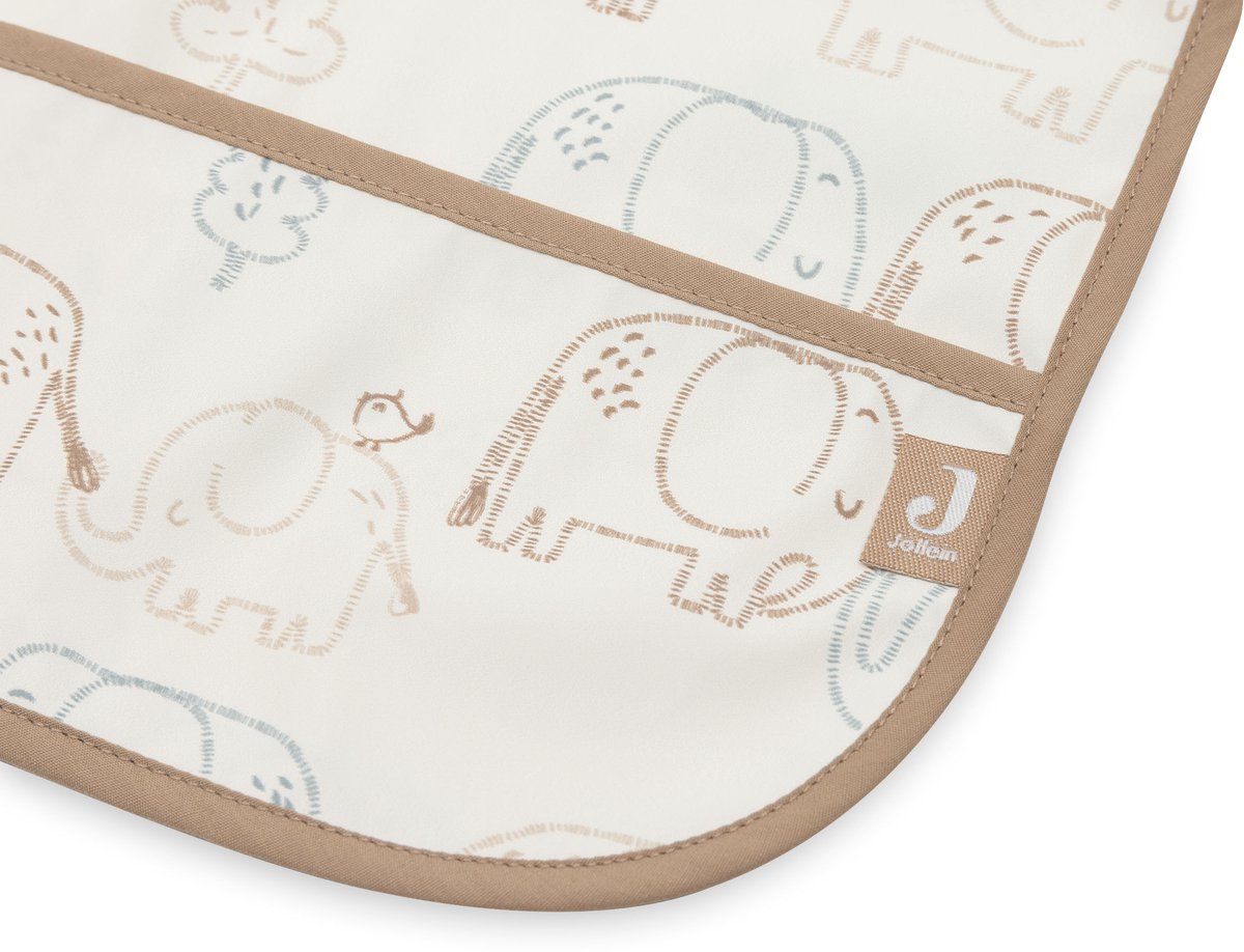 Baberos Jollein impermeables con funda - 1 pieza - 75 cm - cuentos de elefantes