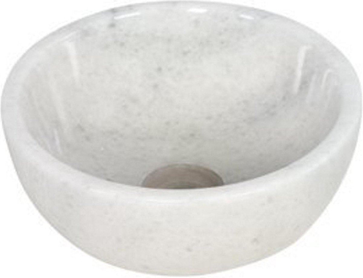 Mini lavabo redondo Plieger - 26x26x12cm - blanco mármol