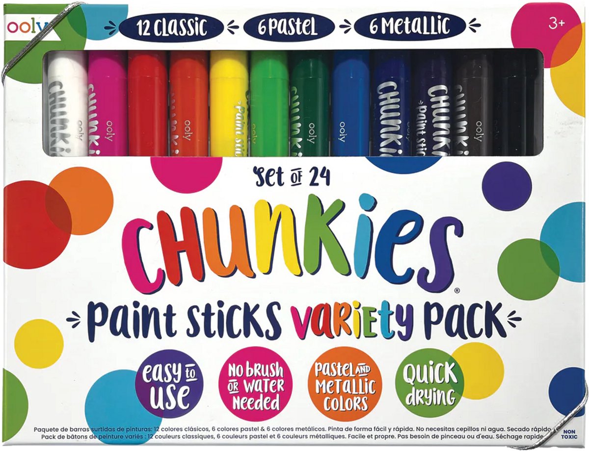Ooly - Chunkies - Pennarelli a vernice - Mega Pack - Set di 24 colori