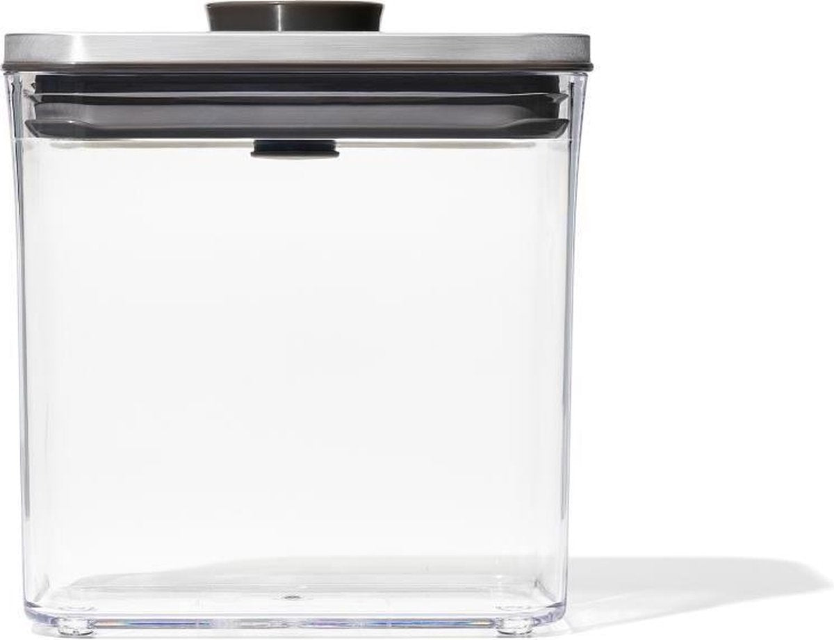 Oxo - bote de almacenamiento de acero pop - rectangular - bajo - 1,6 litros