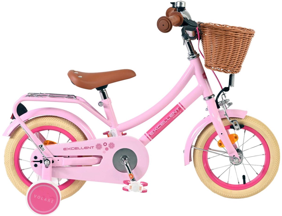 Bicicletta per bambini Volare Excellent - Ragazze - 12 pollici - Rosa