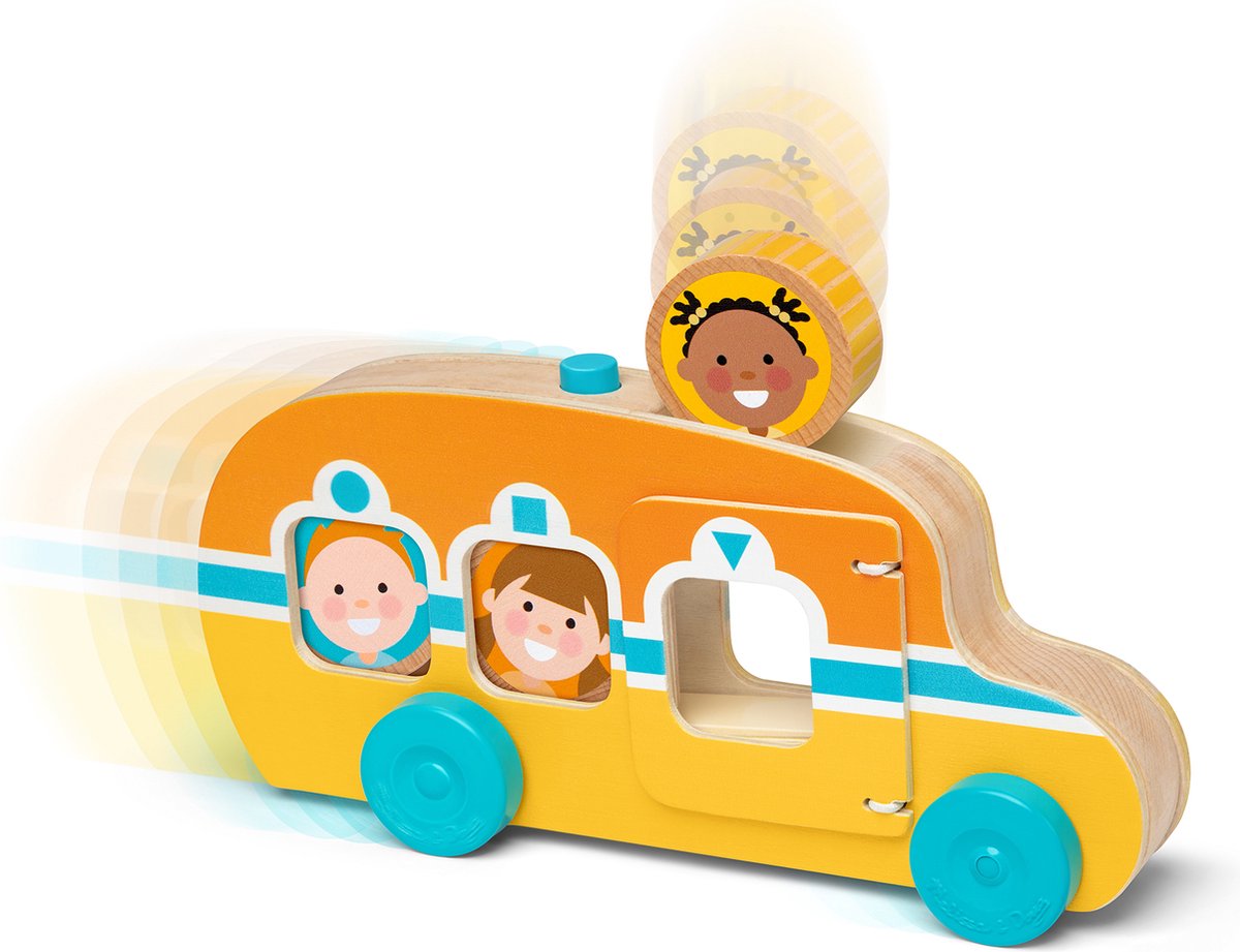 Melissa Doug Go Tots Giro in autobus in legno - giocattoli per bambini in legno per lo sviluppo