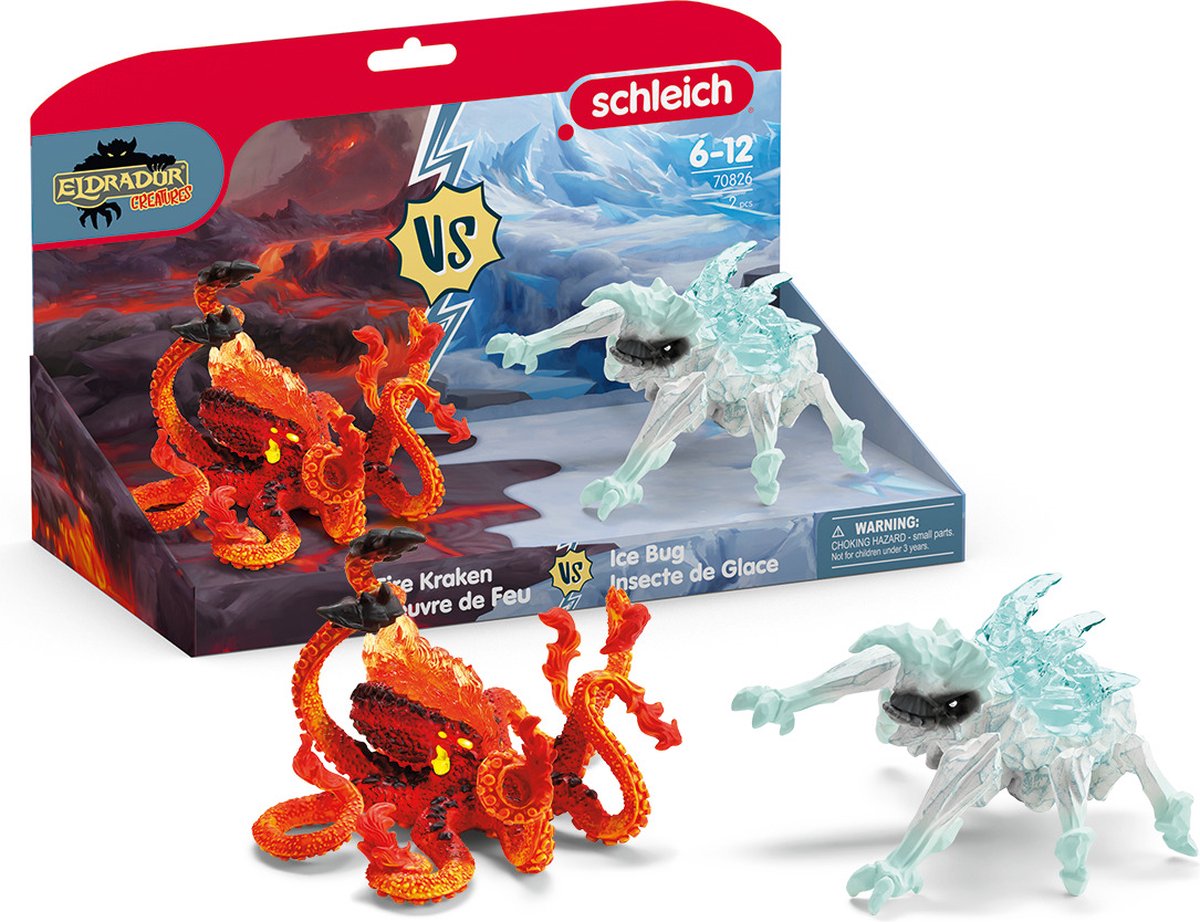 SCHLEICH ELDRADOR ICE SCHETLE VERSUS VUUROCTOPUS