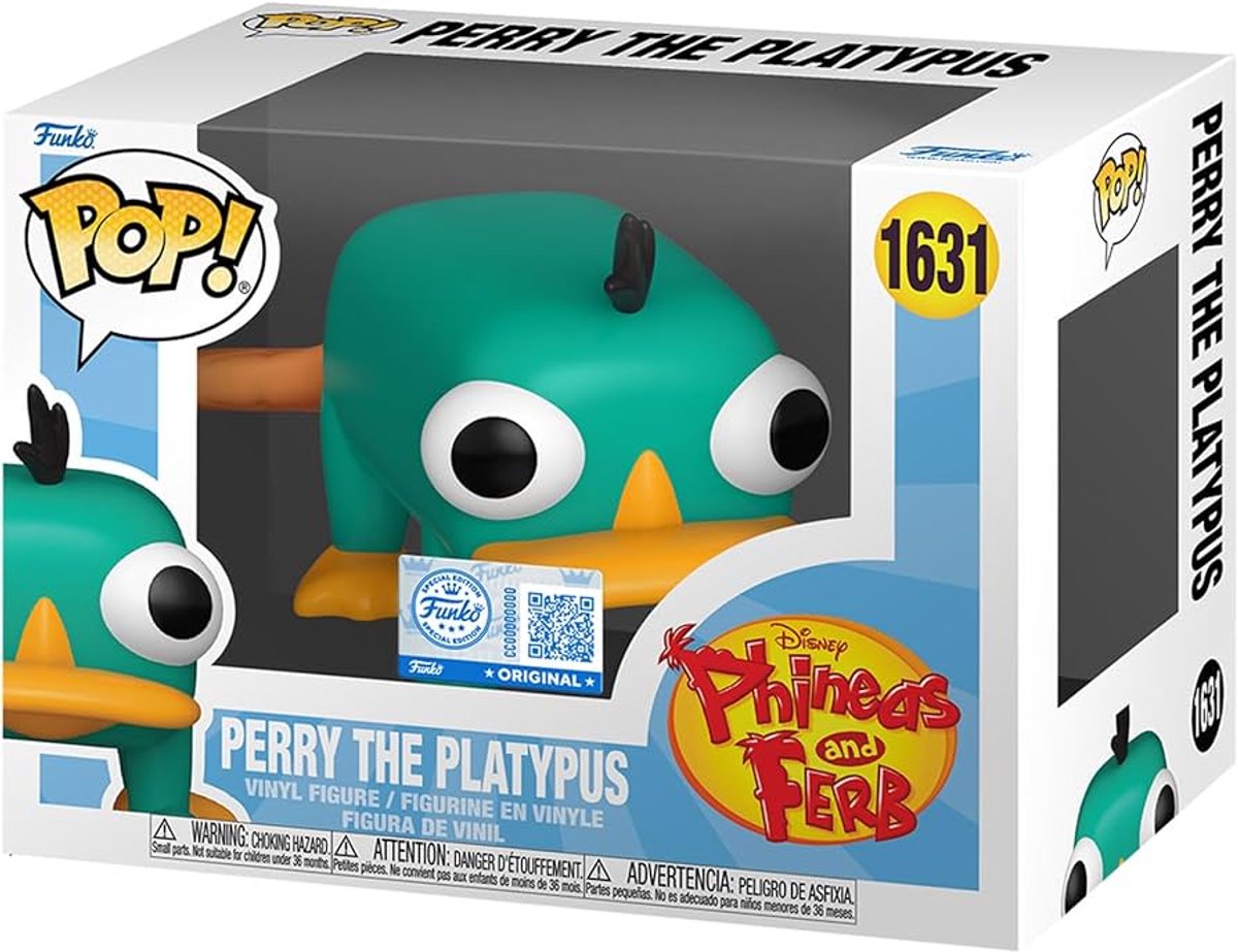 Funko pop! disney: phineas and ferb - perry the platypus #1631 special edition
