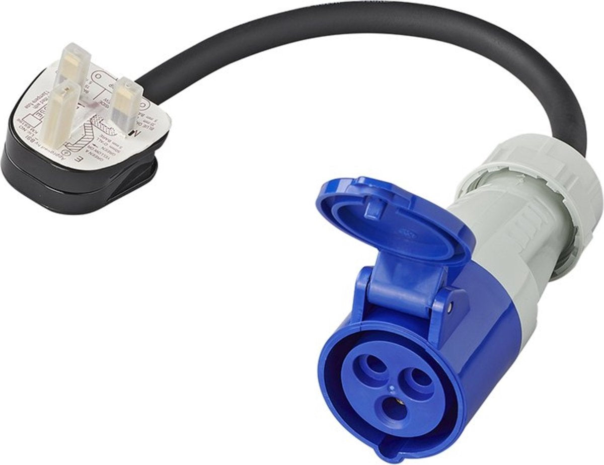 Cable adaptador Proplus - 40 cm - enchufe UK a CEE - IP44 - camping y barco