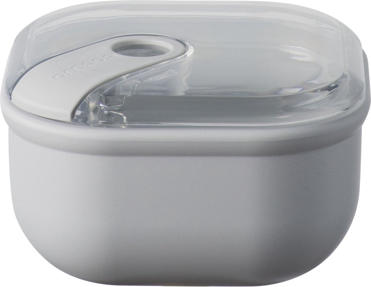 Omada - pull box portapranzo quadrato 425 ml - polipropilene - grigio -
